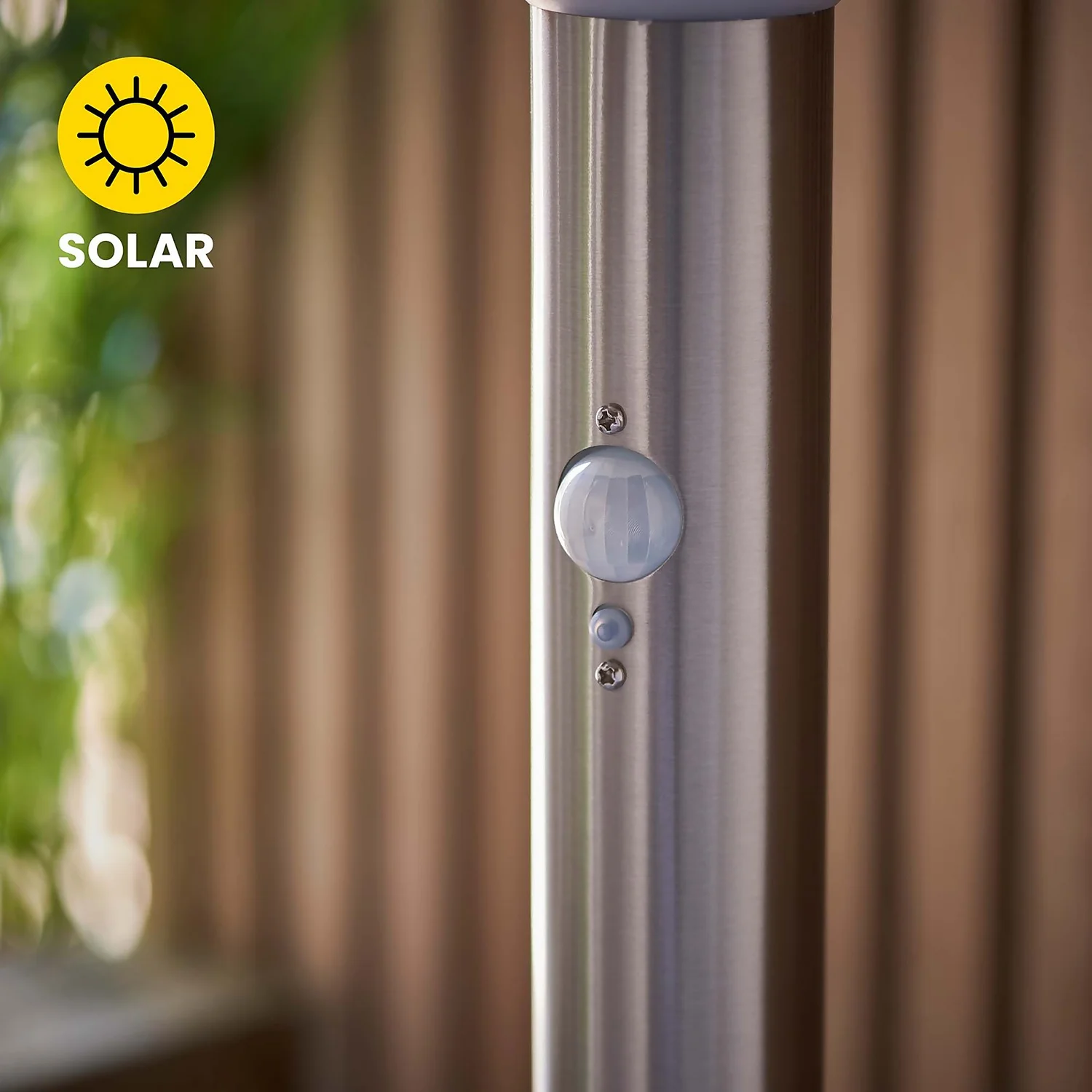 Halton 80cm Photocell & PIR Solar Outdoor Floor Light - Stainless Steel 10 Halton 80cm Photocell & PIR Solar Outdoor Floor Light - Stainless Steel - Image 8