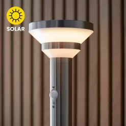 Halton 80cm Photocell & PIR Solar Outdoor Floor Light - Stainless Steel 13 Halton 80cm Photocell & PIR Solar Outdoor Floor Light - Stainless Steel -Lighting Promotion Store 13794247 4794957104151224