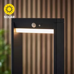 Dannah 50cm Photocell & PIR Solar Outdoor Floor Light - Black -Lighting Promotion Store 13794248 9884957105704540