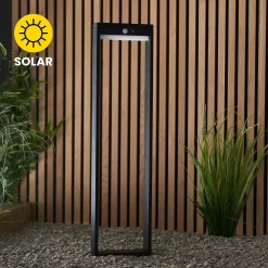 Dannah 80cm Photocell & PIR Solar Outdoor Floor Light - Black -Lighting Promotion Store 13794250 9064957104613110