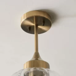 Addington Semi Flush Light - Brass -Lighting Promotion Store 13794259 1204957104426396