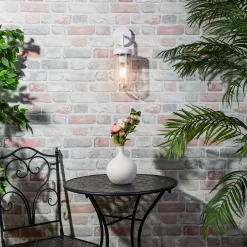 Kew Curved Arm E27 Outdoor Wall Light - Ivory -Lighting Promotion Store 13924366 5944980108291303