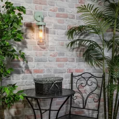 Kew Curved Arm E27 Outdoor Wall Light - Mint -Lighting Promotion Store 13924367 1554981979588862