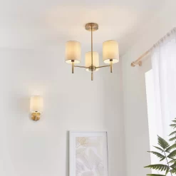 Kari 3 Light Semi Flush Ceiling Light - Brass -Lighting Promotion Store 13938479 7794981960412832