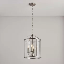 Abott 4 Light Pendant Light - Nickel
