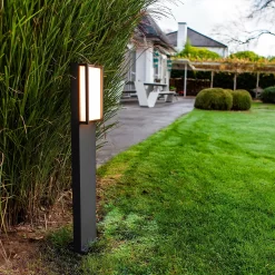 Lutec Qubo LED Outdoor Bollard Light - Anthracite -Lighting Promotion Store 13950213 2054993071842937