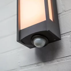 Lutec Qubo LED Outdoor Wall Light With PIR Motion Sensor - Anthracite -Lighting Promotion Store 13950215 1054993052512797