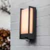 Lutec Qubo LED Outdoor Wall Light With PIR Motion Sensor - Anthracite -Lighting Promotion Store 13950215 1894993052423604