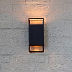 Lutec Ridge 2x GU10 Outdoor Wall Light - Anthracite