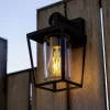 Lutec West E27 Outdoor Wall Lantern - Black