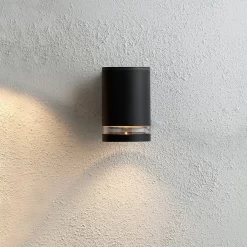 Lens Outdoor Down Wall Light - Anthracite