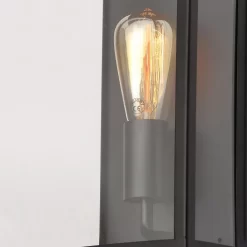 Minerva Outdoor Box Lantern Wall Light - Black -Lighting Promotion Store 13956092 1724995190332837