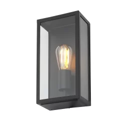 Minerva Outdoor Box Lantern Wall Light - Black -Lighting Promotion Store 13956092 8584995190292484