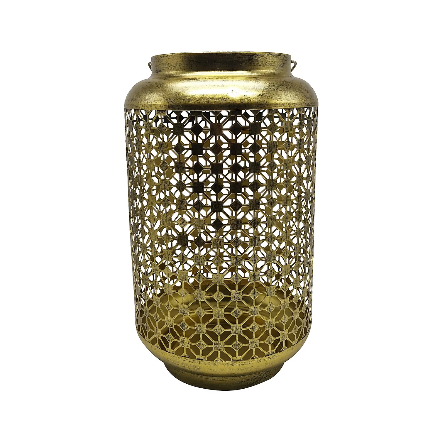 Homebase Edit Antique Gold Solar Moroccan Lantern - 48cm 4 Homebase Edit Antique Gold Solar Moroccan Lantern - 48cm - Image 2