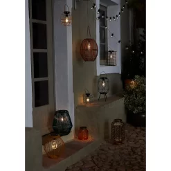 Homebase Edit Brown Rattan Solar Lantern - 31cm 15 Homebase Edit Brown Rattan Solar Lantern - 31cm -Lighting Promotion Store 13956313 4005022634001091