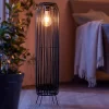 Homebase Edit Tall Black Rattan Solar Lantern -Lighting Promotion Store 13965918 1695002424287767