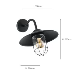 Eglo Melgoa Outdoor Wall Light - Black -Lighting Promotion Store 14222375 1295020563251769