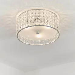 Belfont Bathroom Flush Ceiling Light - Chrome