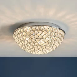 Daless Bathroom Flush Ceiling Light - Chrome Effect