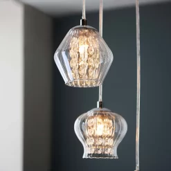 Clashmore Cluster Pendant Ceiling Light - Chrome Effect -Lighting Promotion Store 14301803 1965038438079940