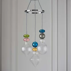 Elgin Cluster Pendant Ceiling Light - Multicoloured & Chrome -Lighting Promotion Store 14301808 7615038439510022