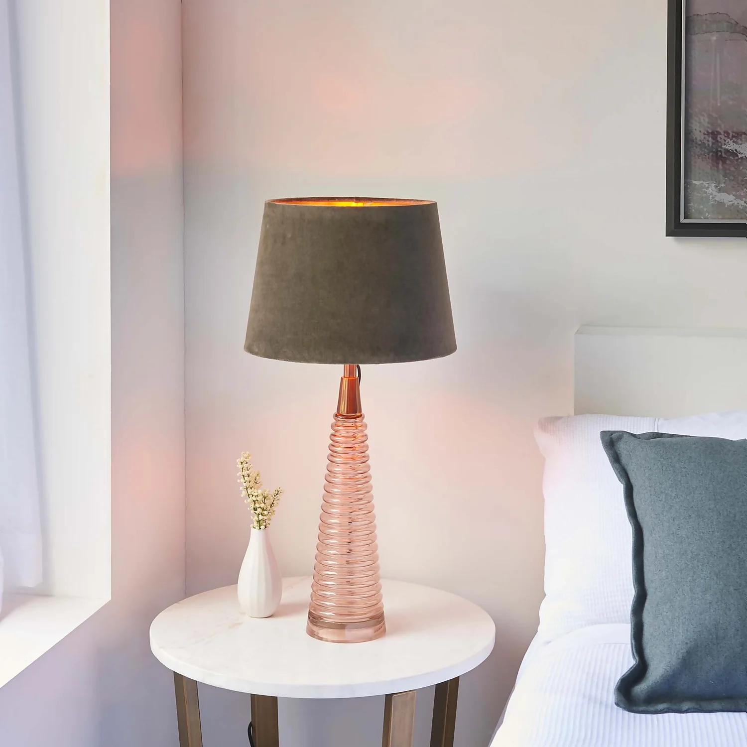 Fearn Table Lamp - Pink 3 Fearn Table Lamp - Pink