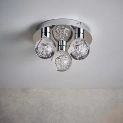 Leoch Bathroom Flush Ceiling Light - Chrome Effect -Lighting Promotion Store 14301817 1485038438995540