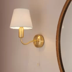 Naim Bathroom Wall Light - Brass Effect -Lighting Promotion Store 14301821 2755038439435883