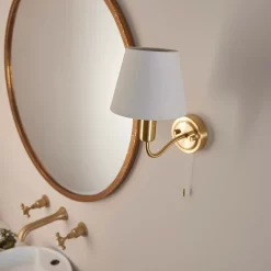 Naim Bathroom Wall Light - Brass Effect -Lighting Promotion Store 14301821 6125038439634714