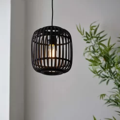 Saval Pendant Ceiling Light - Dark Bamboo 12 Saval Pendant Ceiling Light - Dark Bamboo -Lighting Promotion Store 14301823 6245038439473848