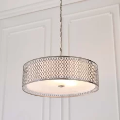 Orton Pendant Ceiling Light - Nickel Effect