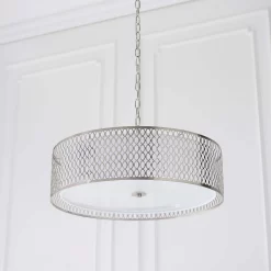 Orton Pendant Ceiling Light - Nickel Effect 11 Orton Pendant Ceiling Light - Nickel Effect -Lighting Promotion Store 14301824 1915038438344486