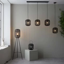 Saval 3 Lamp Pendant Diner Bar Light - Dark Bamboo 19 Saval 3 Lamp Pendant Diner Bar Light - Dark Bamboo -Lighting Promotion Store 14301826 1395038438061685