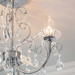 Shanzie Semi Flush Bathroom Chandelier Light - Chrome Effect -Lighting Promotion Store 14301829 1175038439673321