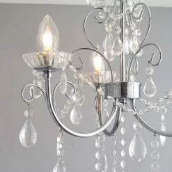 Shanzie Semi Flush Bathroom Chandelier Light - Chrome Effect -Lighting Promotion Store 14301829 1285038439791740