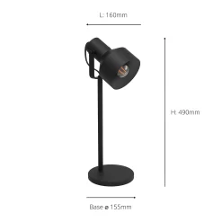 Eglo Casibare Table Lamp - Black -Lighting Promotion Store 14302943 9535038224029802