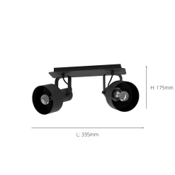 Eglo Casibare 2 Lamp Spotlight - Black -Lighting Promotion Store 14302946 1565038223076306