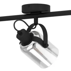 Eglo Berregas 3 Lamp Spotlight - Black & Transparent -Lighting Promotion Store 14302948 6125038223129922