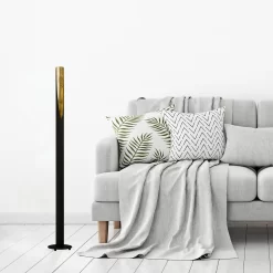 Eglo Barbotto Floor Lamp - Black & Gold