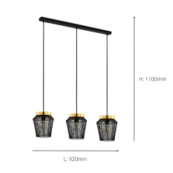 Eglo Escandidos 3 Lamp Diner Bar Light - Black 9 Eglo Escandidos 3 Lamp Diner Bar Light - Black -Lighting Promotion Store 14302961 3645038224096957