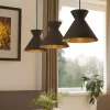 Eglo Nastasia 3 Lamp Pendant Diner Bar Light - Cappuccino & Brass -Lighting Promotion Store 14302968 1705038223731260