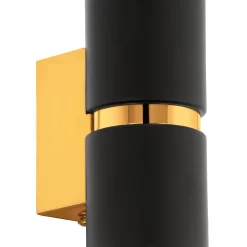 Eglo Passa Wall Light Round - Black & Gold -Lighting Promotion Store 14302977 1305038224133239