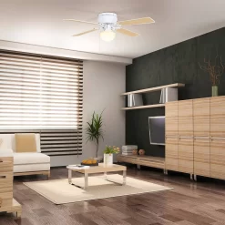 Eglo Cagliari Ceiling Fan With Light - Matt White -Lighting Promotion Store 14742120 1685052700532232