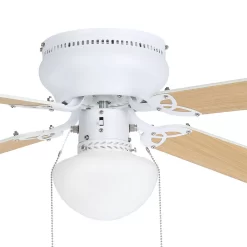 Eglo Cagliari Ceiling Fan With Light - Matt White -Lighting Promotion Store 14742120 1825052700451901