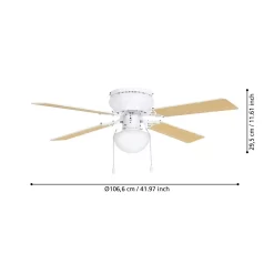 Eglo Cagliari Ceiling Fan With Light - Matt White -Lighting Promotion Store 14742120 2115052700503681
